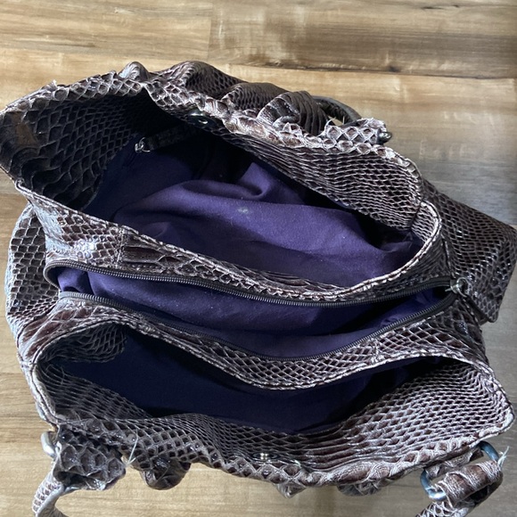 $1 Brown Snake Print Women's Bag - Picture 4 of 5